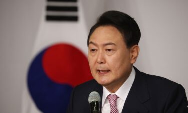 South Korean President-elect Yoon Suk-Yeol speaks during a news conference at the National Assembly in March 2022 in Seoul