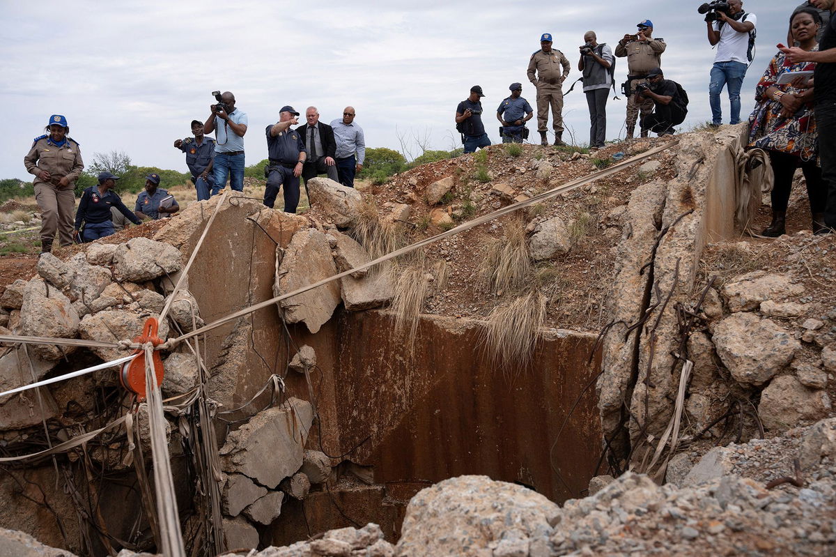 <i>Ihsaan Haffejee/Reuters via CNN Newsource</i><br/>At least 78 bodies have so far been pulled out from the Stilfontein mine in Johannesburg.