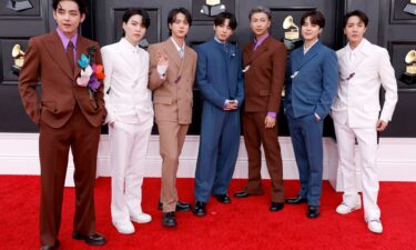 K-pop group BTS attend the Grammy Awards in Las Vegas