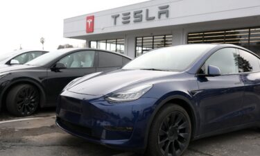 New Tesla cars are displayed at a Tesla store in Corte Madera