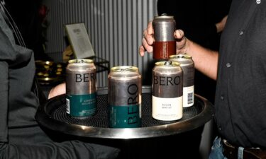 Tom Holland's non-alcoholic beer Bero during an event in New York in October.