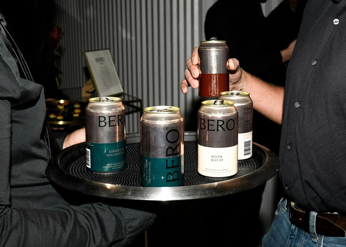 <i>Rommel Demano/BFA.com/Shutterstock via CNN Newsource</i><br/>Tom Holland's non-alcoholic beer Bero during an event in New York in October.