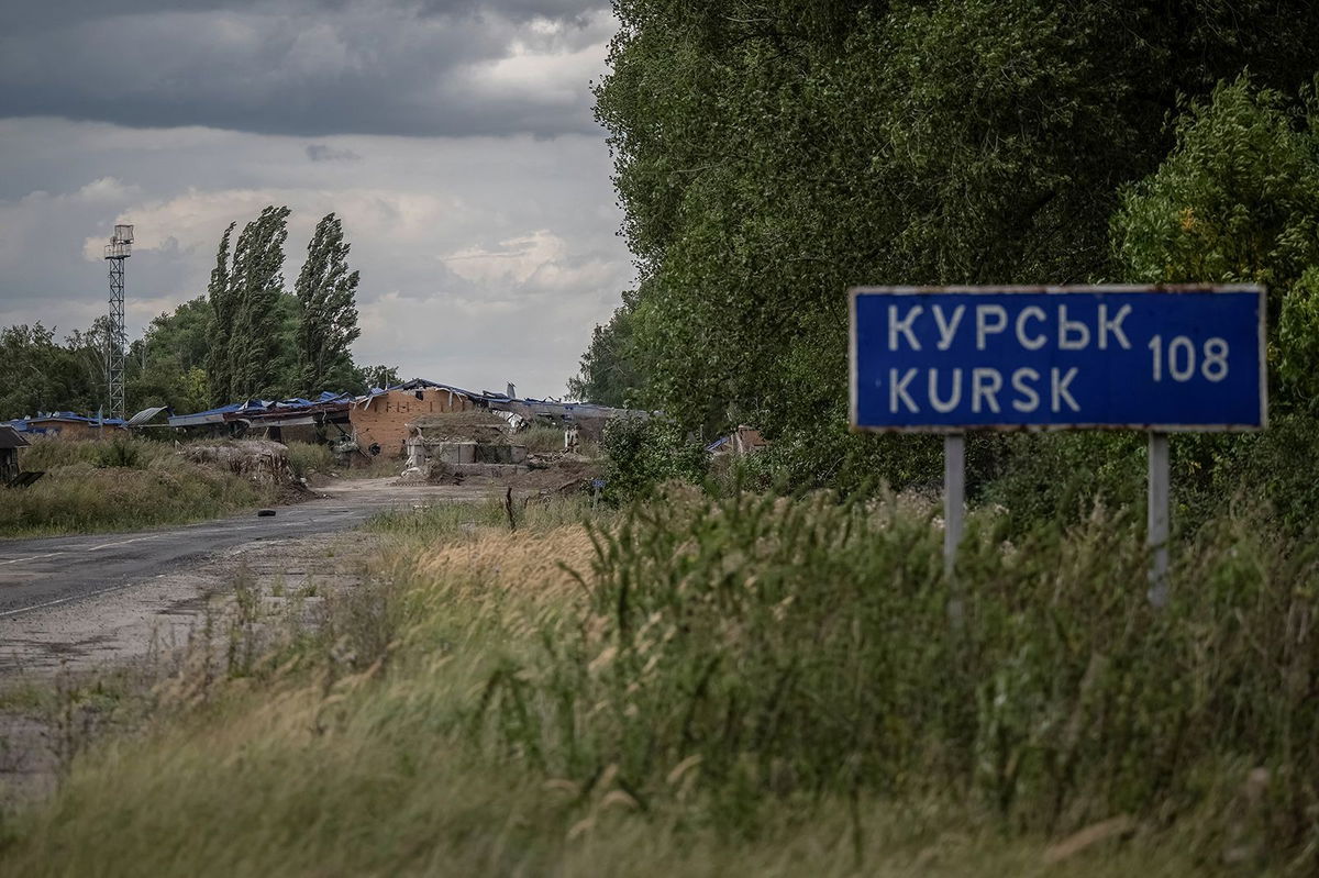 <i>Viacheslav Ratynskyi/Reuters/File via CNN Newsource</i><br/>A crossing point into Kursk on the Ukrainian border with Russia. Kyiv's troops launched an incursion into the territory last summer.