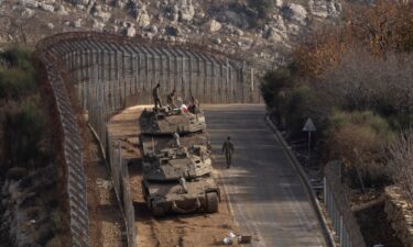 Israeli soldiers in Golan Heights near the border with Syria on December 9.