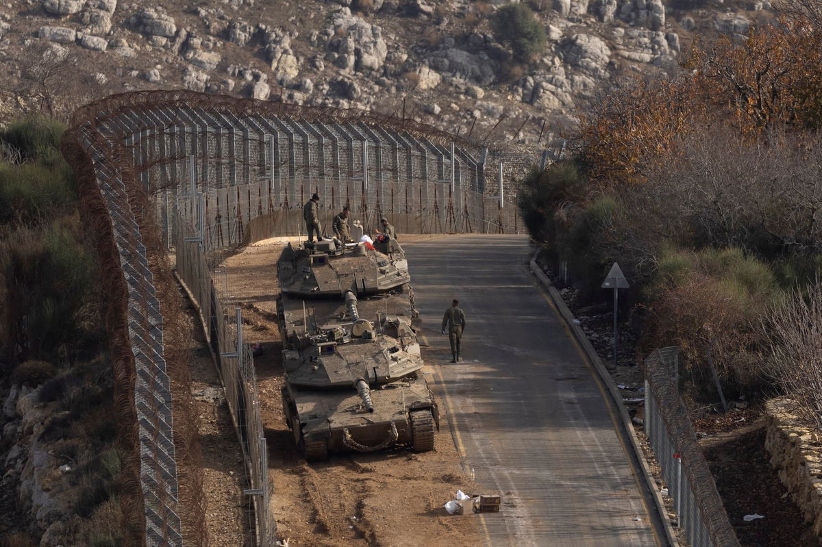 <i>Amir Levy/Getty Images via CNN Newsource</i><br/>Israeli soldiers in Golan Heights near the border with Syria on December 9.