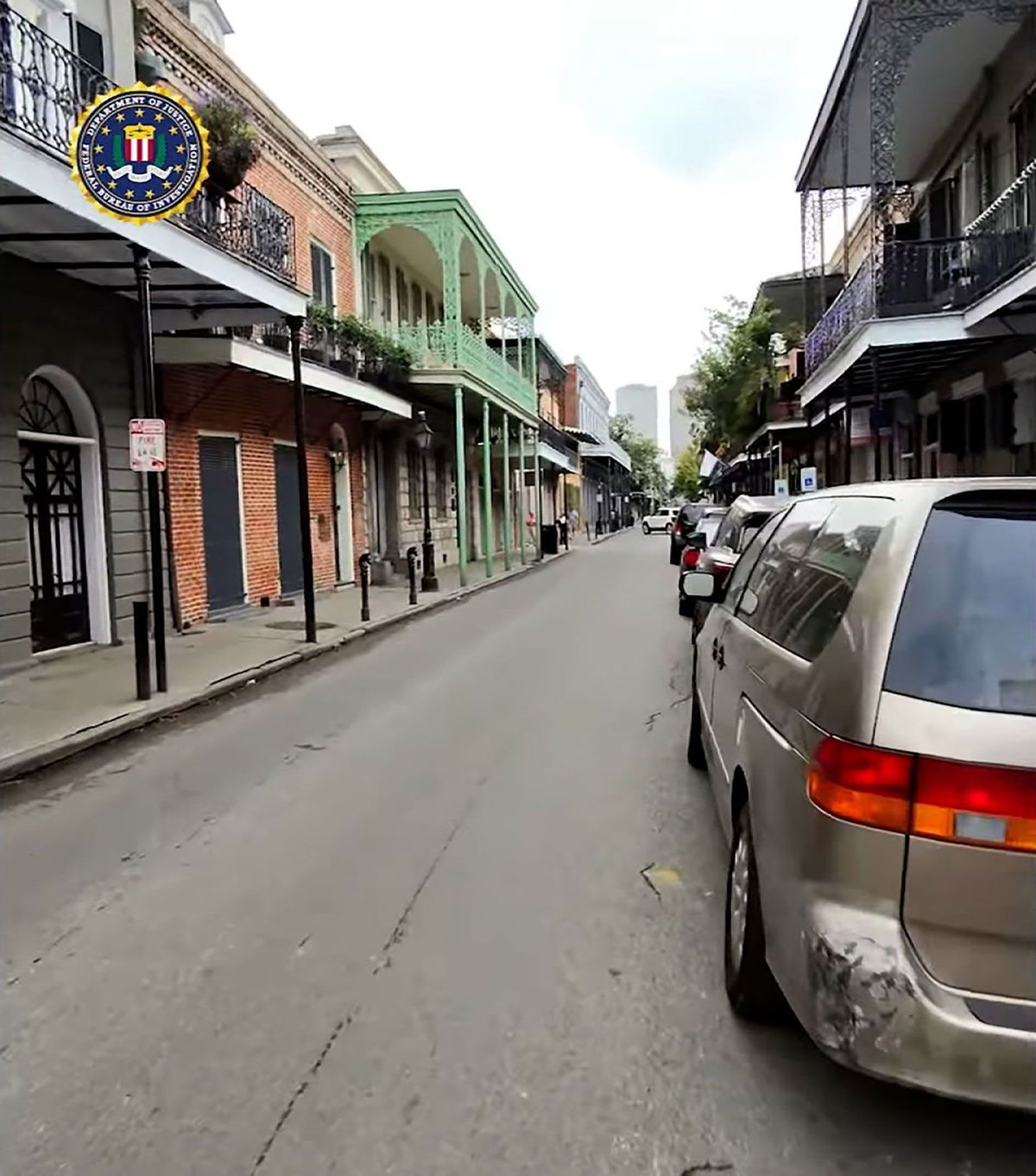 <i>FBI via CNN Newsource</i><br/>A still from a video released by the FBI from when Shamsud-Din Jabbar used Meta glasses to record as he rode a bicycle in New Orleans on October 31