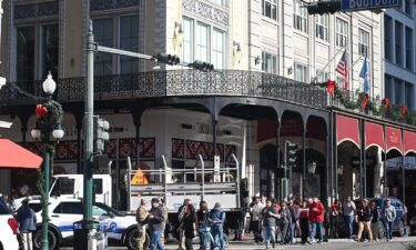 Law enforcement agents maintained a high security presence on Bourbon Street