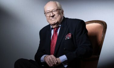 Jean-Marie Le Pen poses during a photo session at his home in January 2021.