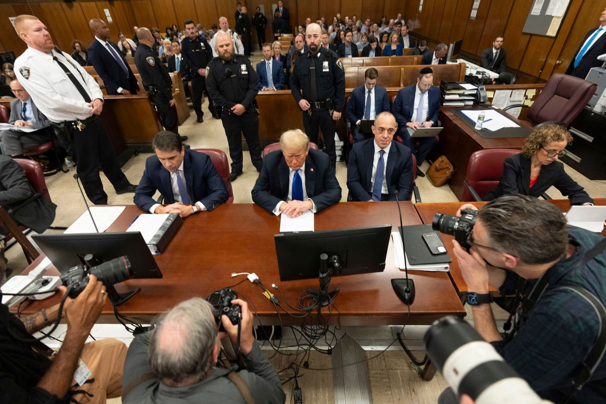 <i>Steven Hirsch/Getty Images via CNN Newsource</i><br/>Former U.S. President Donald Trump appears in court for his hush money trial at Manhattan Criminal Court on May 30