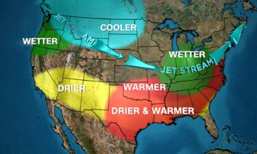 La Niña's typical influence on the winter is shown.