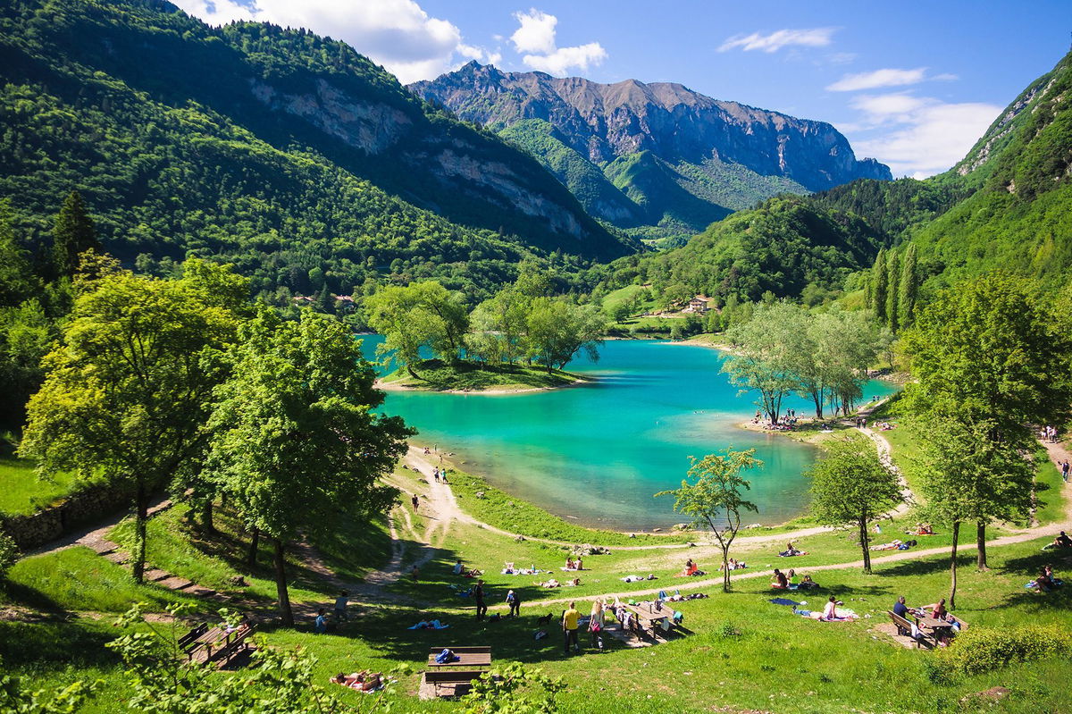 <i>Isaac74/iStockphoto/Getty Images via CNN Newsource</i><br/>Lake Tenno in the Italian Alps feels like it's frozen in time.