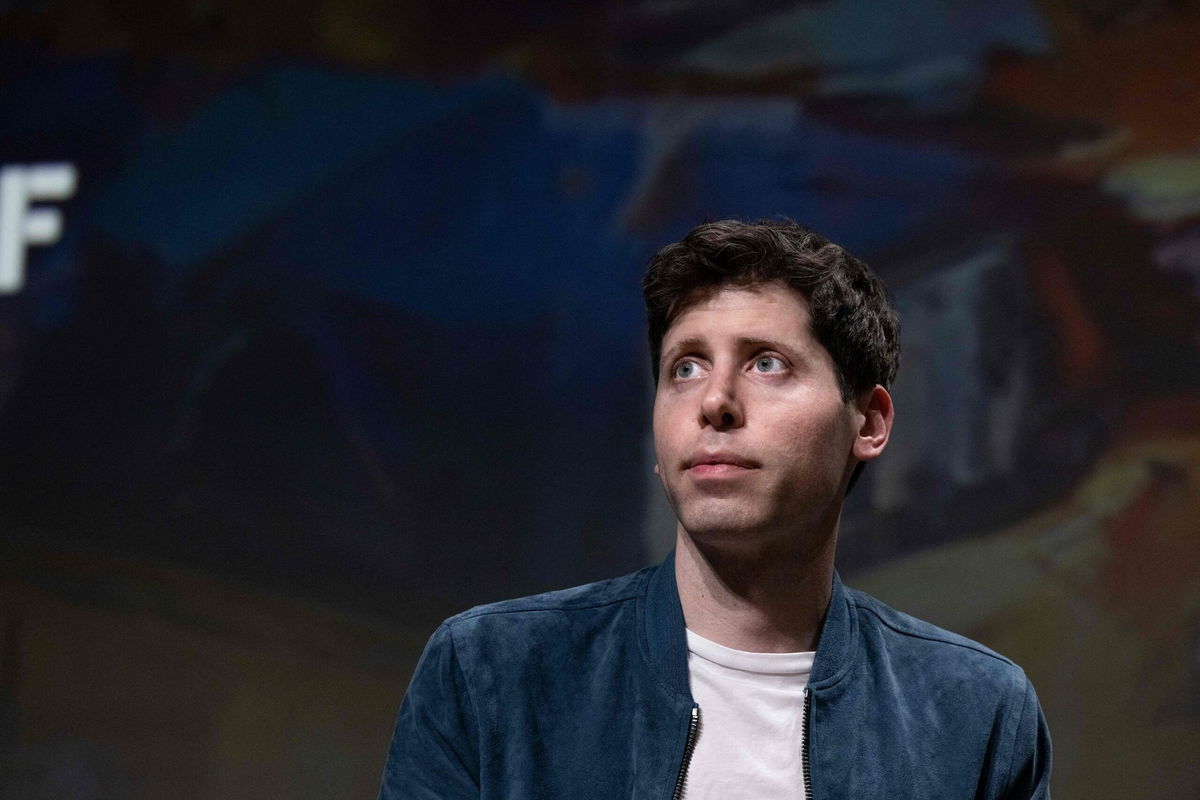 <i>Joel Saget/AFP/Getty Images/File via CNN Newsource</i><br/>OpenAI CEO Sam Altman speaks at the Station F in Paris on May 26