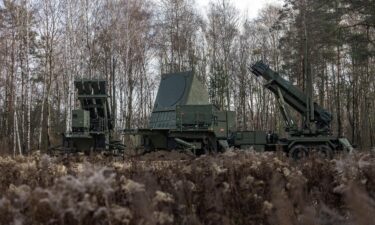 Surface-to-air missile launchers of the Patriot system of 37th Air Defense Missile Squadron from the 3rd Warsaw Air Defense Missile Brigade stand during a demonstration training of the IOC Initial Operational Capability of the anti-aircraft and anti-missile system and its integration into a IBCS command system