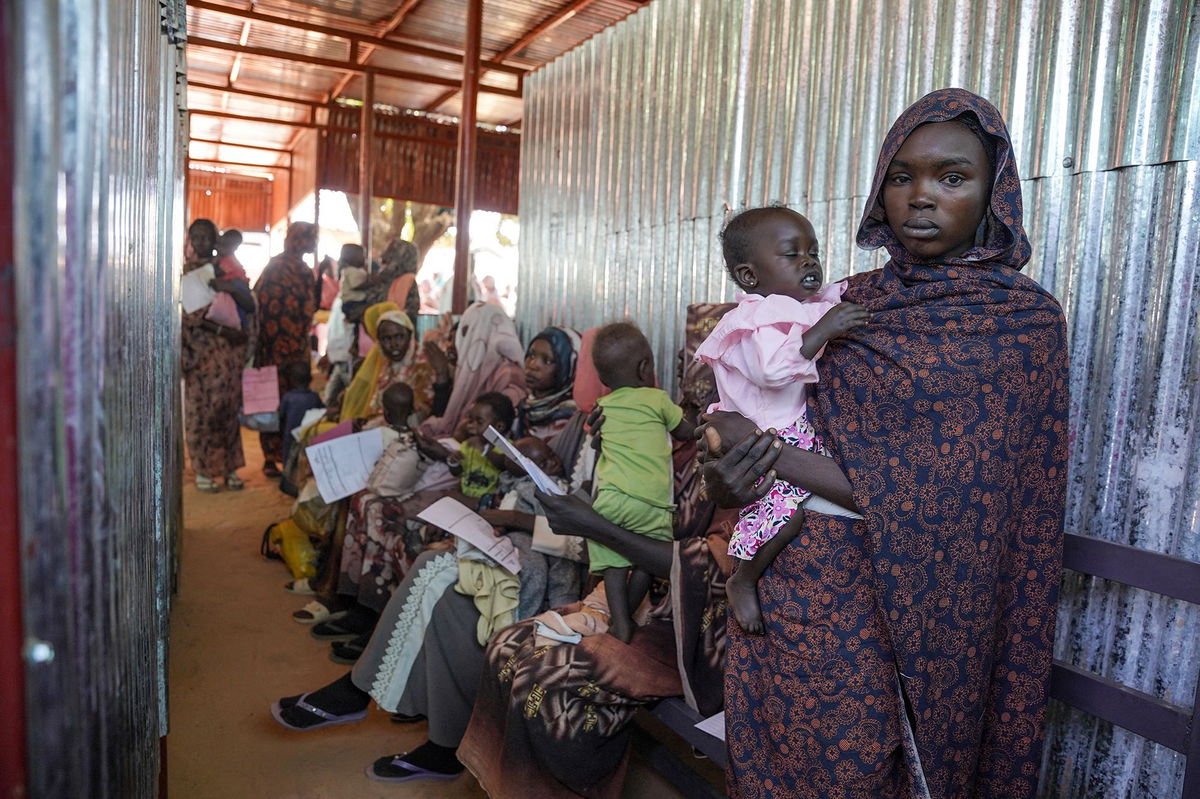 <i>Mohamed Zakaria/MSF/Reuters via CNN Newsource</i><br/>A woman and baby are seen at the Zamzam displacement camp