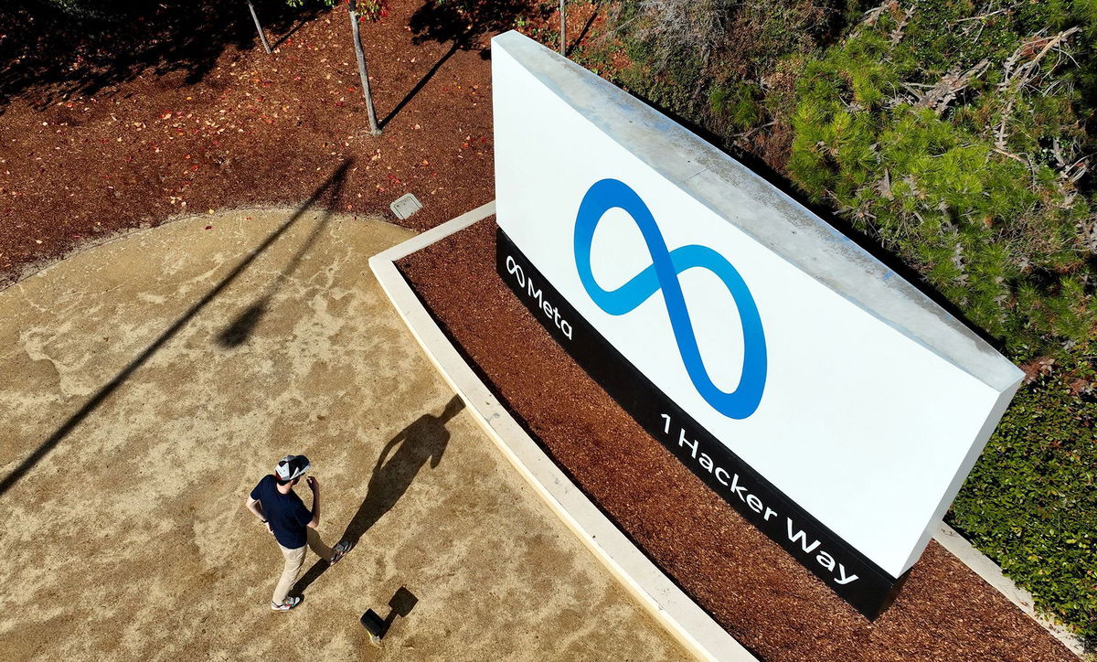 <i>Josh Edelson/AFP/Getty Images via CNN Newsource</i><br/>Meta corporate headquarters is seen in Menlo Park