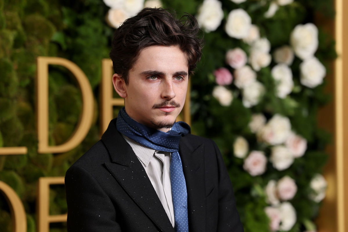 <i>Amy Sussman/Getty Images via CNN Newsource</i><br/>Timothée Chalamet attends the 82nd Annual Golden Globe Awards at The Beverly Hilton on January 05