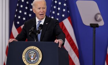 President Joe Biden at the State Department's Harry S. Truman headquarters building on January 13