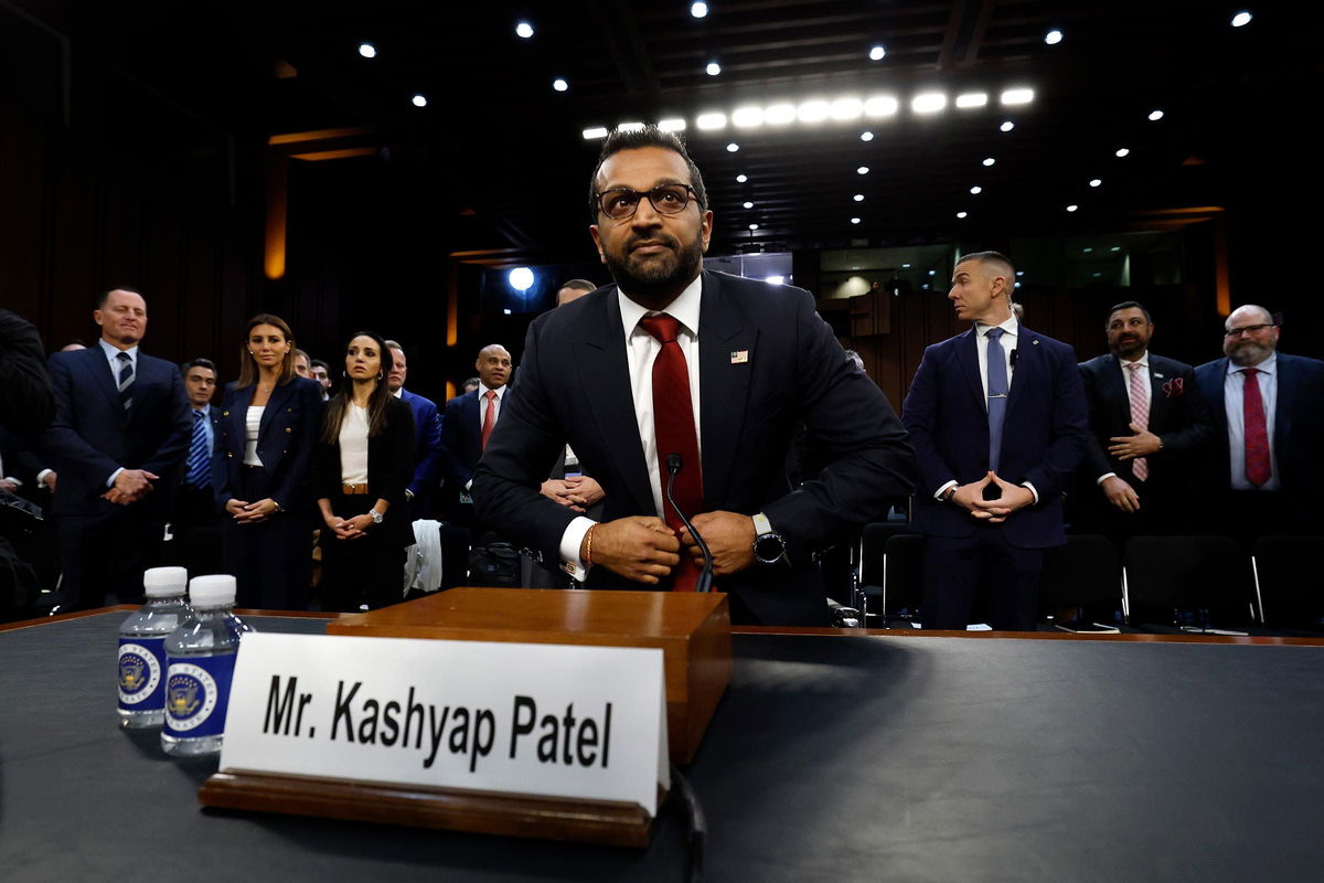 <i>Anna Moneymaker/Getty Images via CNN Newsource</i><br/>Kash Patel arrives to testify during his confirmation hearing before the Senate Judiciary Committee in the Dirksen Senate Office Building on January 30