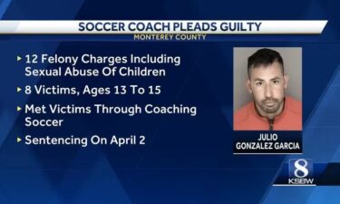Julio Cesar Gonzalez Garcia pleaded guilty to 12 felony counts against eight children between the ages of 13 and 15