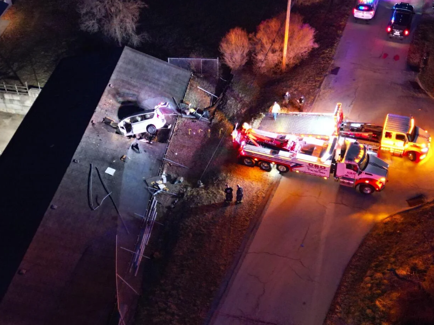 <i>KDKA via CNN Newsource</i><br/>A man was injured and is recovering after a van slammed through the roof of a building in White Oak.