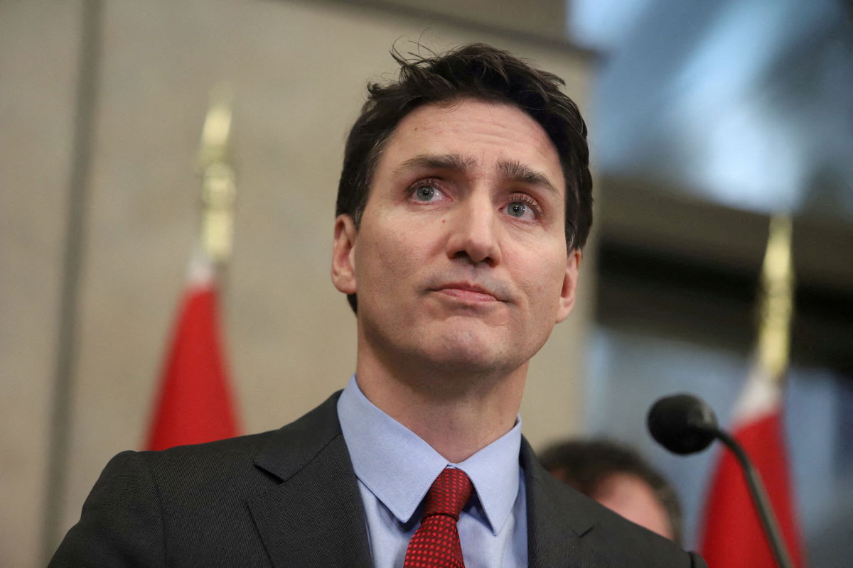 <i>Patrick Doyle/Reuters/File via CNN Newsource</i><br/>Canada's Prime Minister Justin Trudeau at a press conference on February 1.