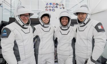 The Fram2 crew poses in this image provided by SpaceX. The group includes