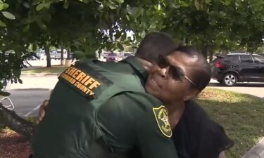 Audrey Villieres and her grandchild reunited with a Broward Sheriff’s Office deputy Andrew Alencar after he wasted no time in jumping into action to save their lives.
