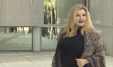 Michele Fiore speaks to reporters outside the federal courthouse in Las Vegas on Friday