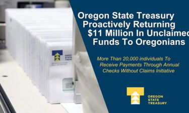 Oregon State Treasury returning unclaimed funds