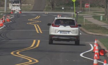 Drivers are zig-zagging down one road in Montgomery Township and it's not to avoid a pothole. It's a new road design to get drivers to slow down on Grays Lane