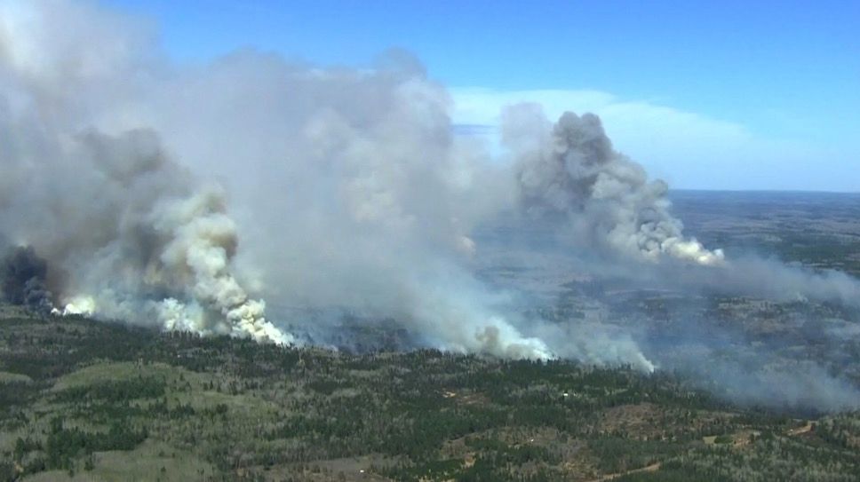 <i>WCCO via CNN Newsource</i><br/>Crews continue to battle three wildfires on Tuesday in northeastern Minnesota