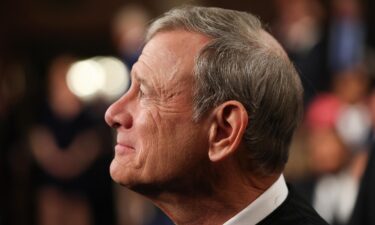 Chief Justice John Roberts attends President Donald Trump's address to a joint session of Congress at the US Capitol on March 4