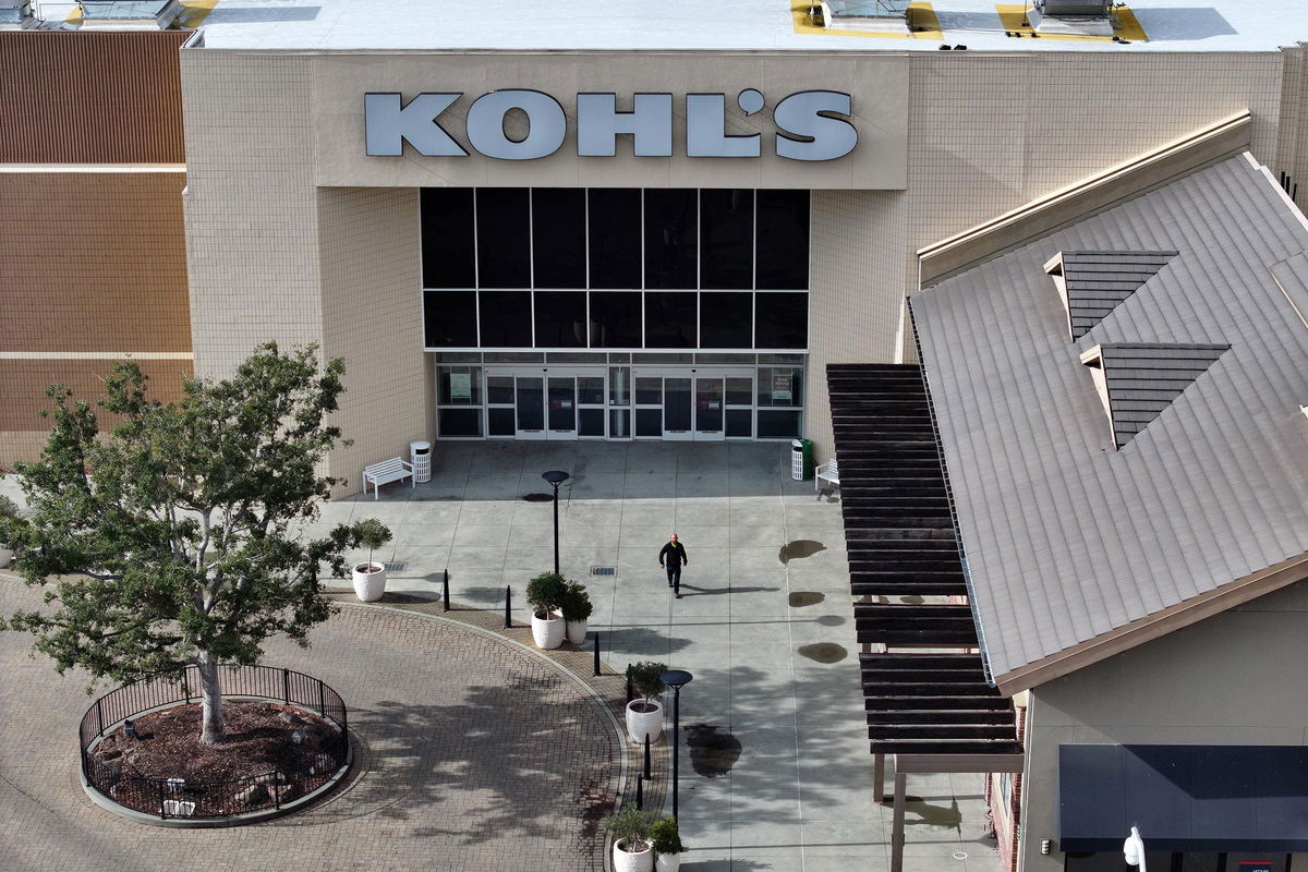 <i>Justin Sullivan/Getty Images via CNN Newsource</i><br/>A Kohl's store in San Rafael