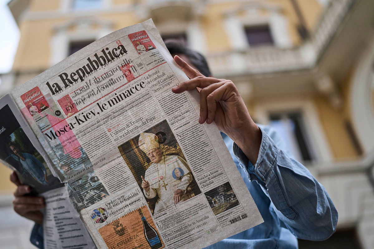 <i>Bernat Armangue/AP via CNN Newsource</i><br/>The AI-generated fake image of President Donald Trump as pope caught the attention of Italy's media.