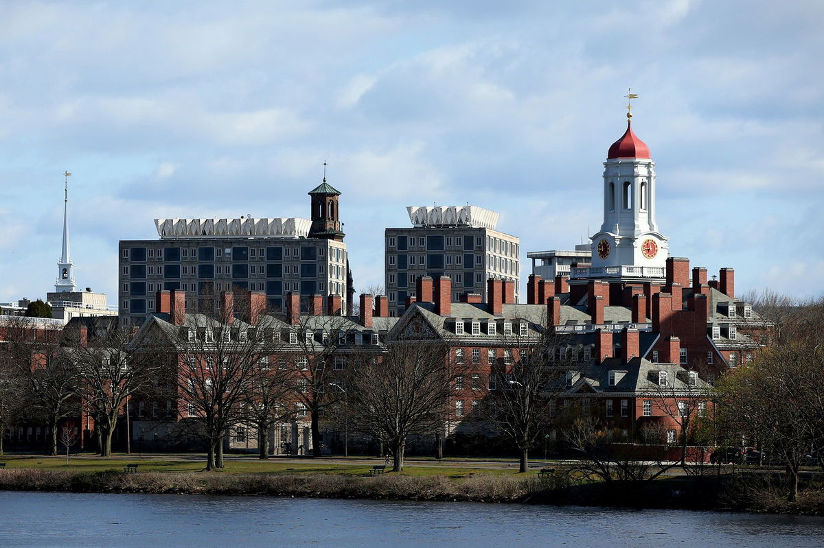 <i>Maddie Meyer/Getty Images via CNN Newsource</i><br/>A general view of Harvard University campus is seen on April 22