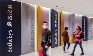 Sotheby's auction house in Hong Kong.
