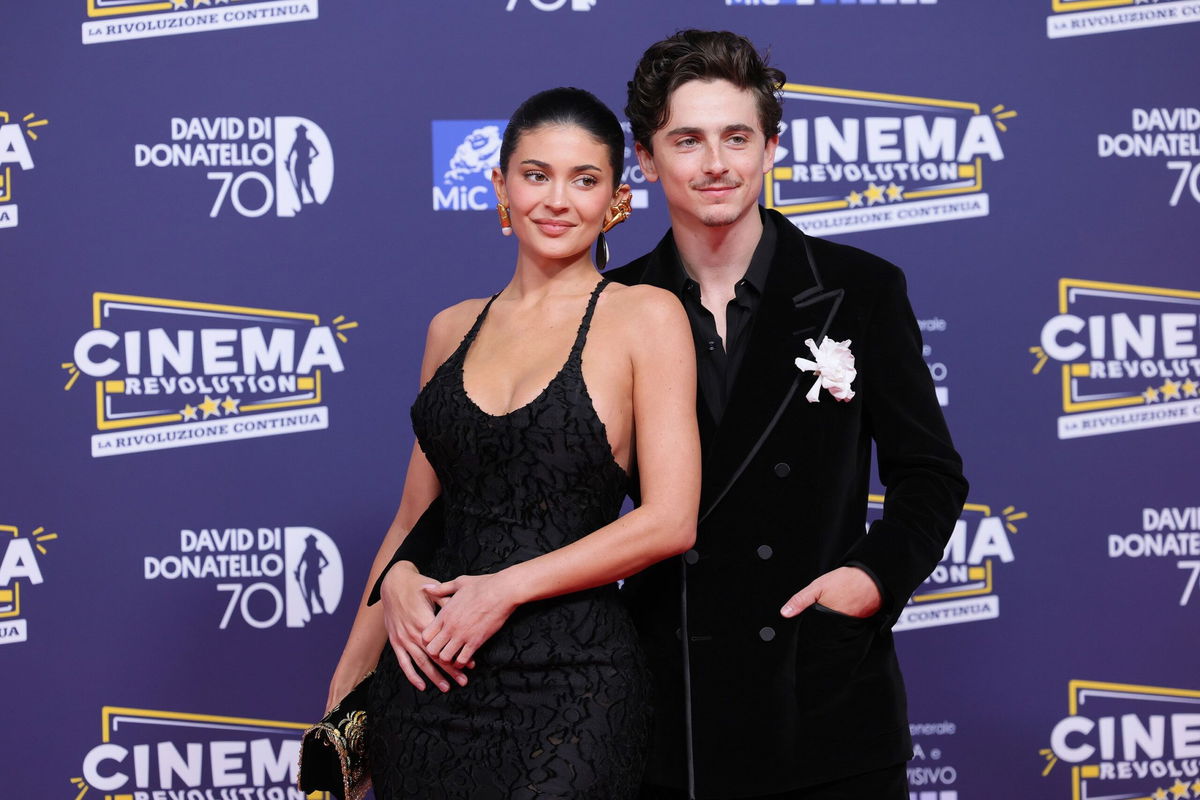 <i>Vittorio Zunino Celotto/Getty Images via CNN Newsource</i><br/>Kylie Jenner and Timothée Chalamet are seen at the 70th David Di Donatello awards in Rome