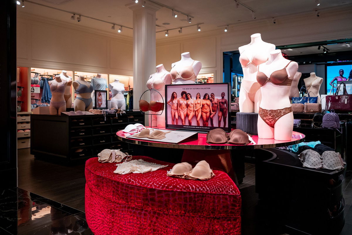 <i>Brandon Bell/Getty Images via CNN Newsource</i><br/>Victoria's Secret apparel is displayed for sale at a Victoria's Secret department store in June 2023 in Austin