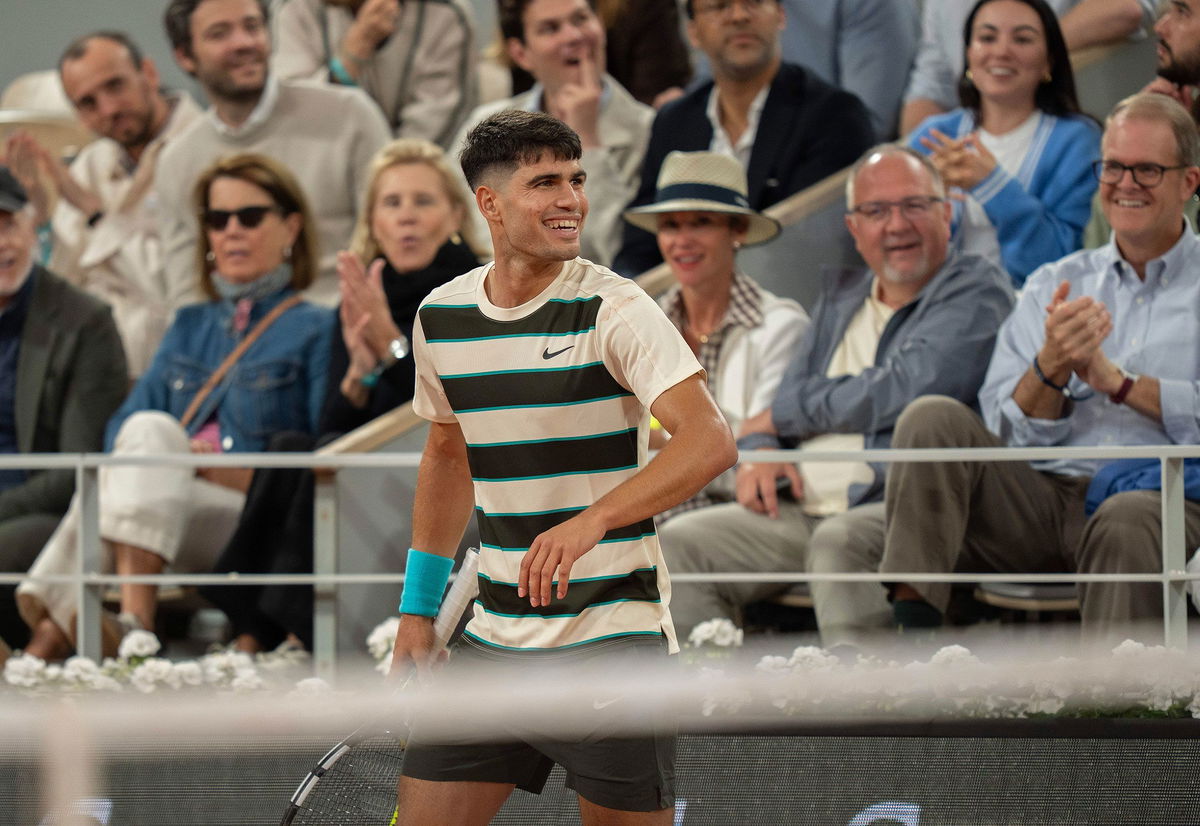 <i>Susan Mullane/Imagn Images/Reuters via CNN Newsource</i><br/>Carlos Alcaraz was in fine form against Fábián Marozsán.