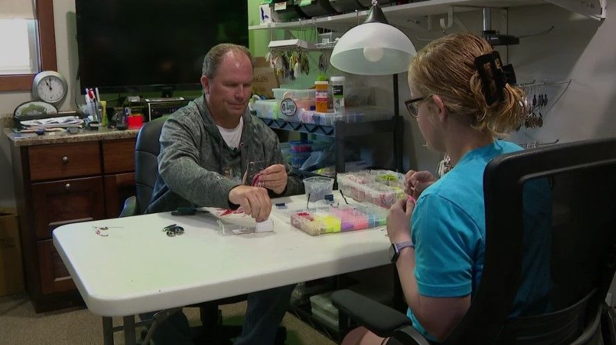 <i>WCCO via CNN Newsource</i><br/>The father-daughter team makes 14 different types of bait and thousands of lures each year.