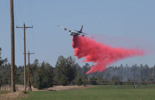 Alder Springs Fire retardant plane