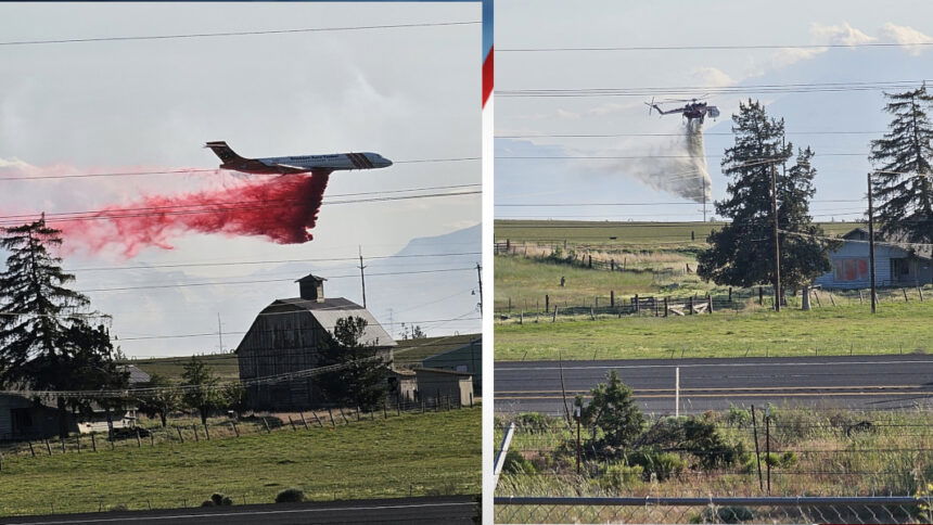 Euston Fire tanker helicopter Sheri Pratt