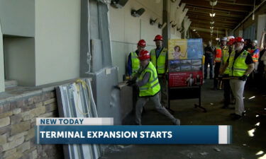 Redmond Airport terminal groundbreaking sledgehammers