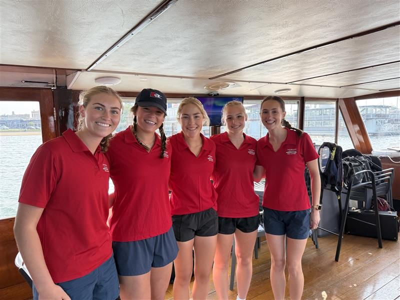 <i>WDJT via CNN Newsource</i><br/>College and high school students try their feet at jumping off the S.S. Walworth onto piers to deliver the mail. Only a handful of mailboat jumpers will be hired as the seasonal letter carriers for Lake Geneva.