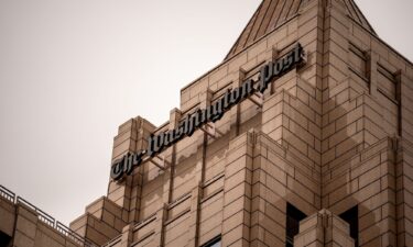 The Washington Post Building is pictured at One Franklin Square Building on June 5