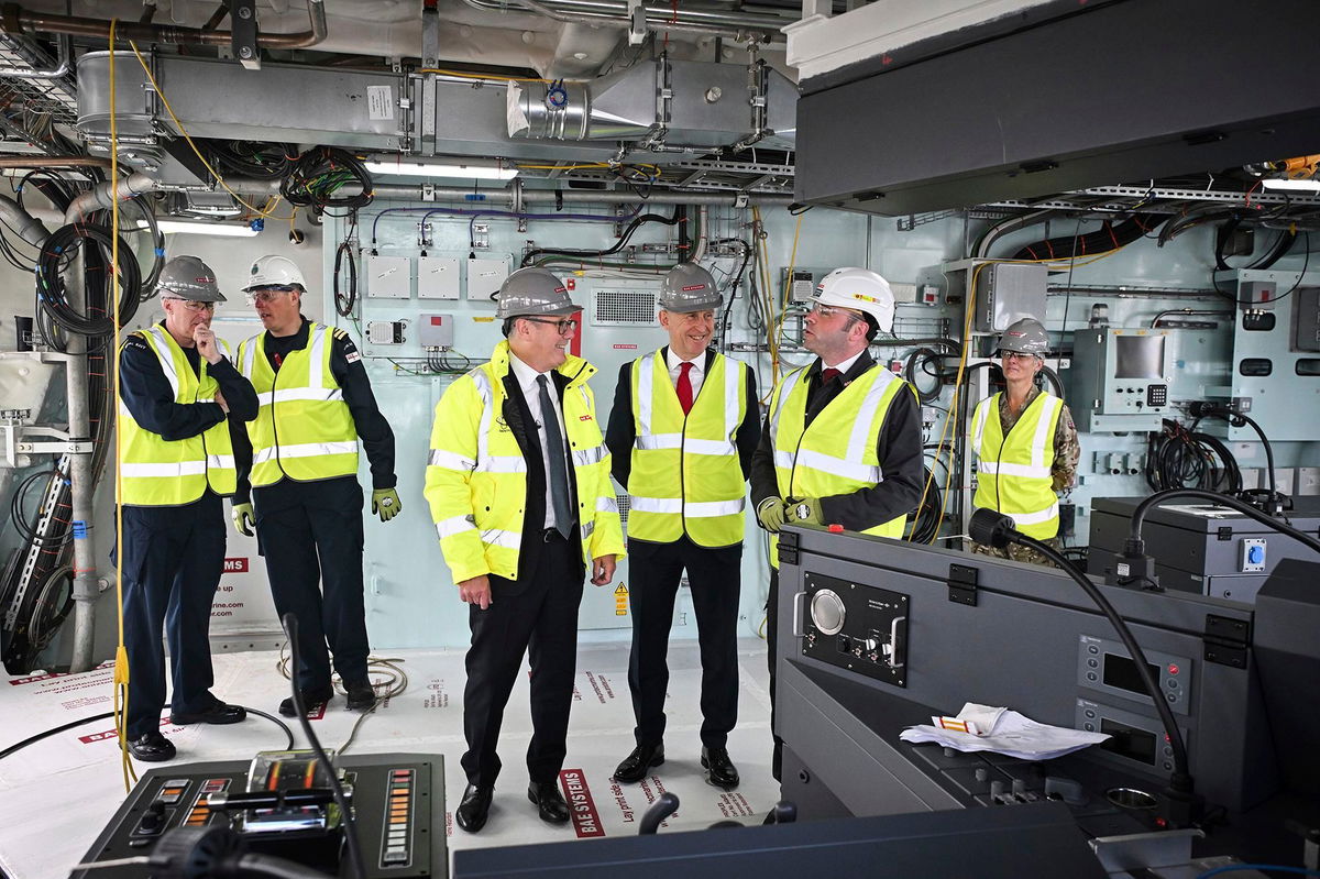 <i>Andy Buchanan/PA/AP via CNN Newsource</i><br/>Starmer Defence Secretary John Healey unveiled a military overhaul in Scotland on June 2.