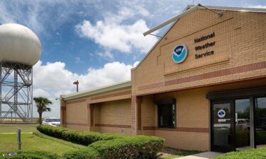 The National Weather Service monitoring station is pictured in Brownsville