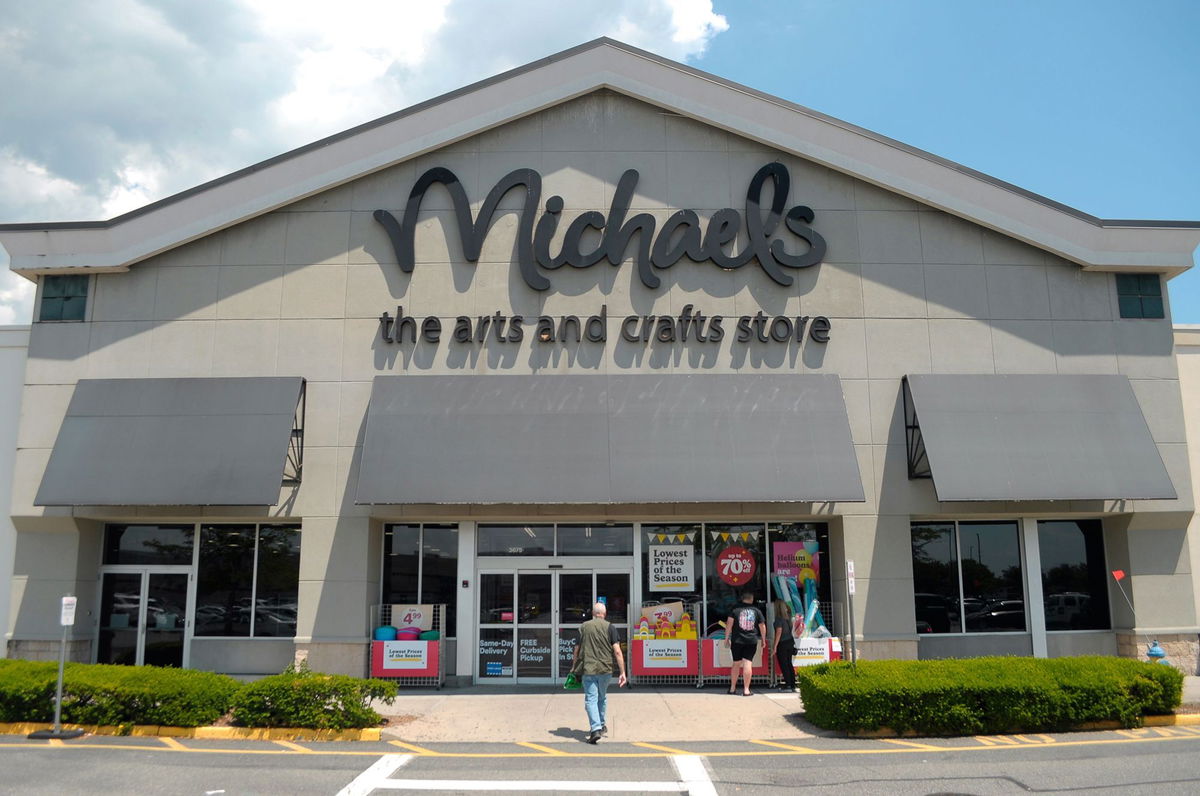 <i>Jimin Kim/SOPA Images/Shutterstock via CNN Newsource</i><br/>A Michaels location in New York. The retailer announced that it's expanding its fabric selection in light of Joann's collapse.
