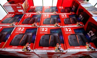 Nintendo Switch 2 gaming devices are stored on the day Nintendo starts selling the new consoles globally