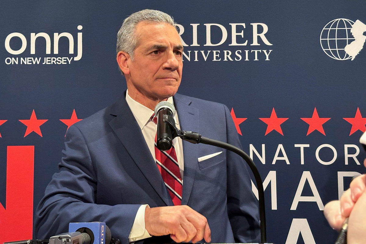 <i>Mike Catalini/AP via CNN Newsource</i><br/>Former Assemblyman Jack Ciattarelli speaks after the first Republican debate on Tuesday